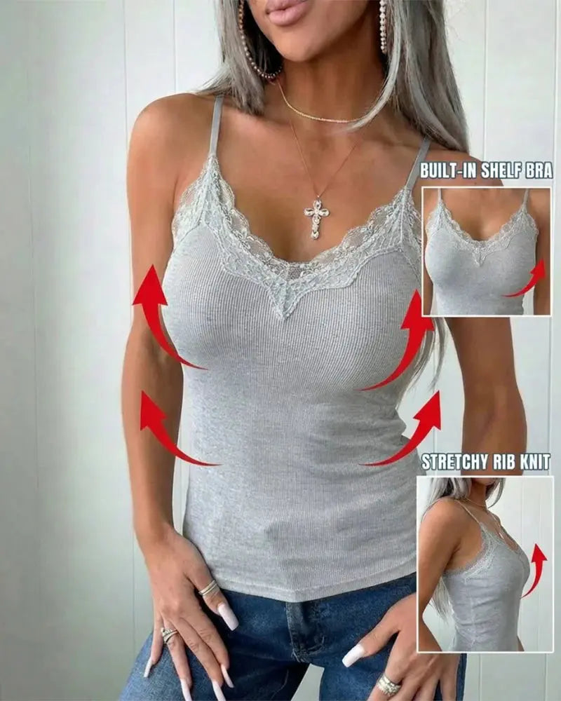 French-Inspired Camisole with Built-In Bra