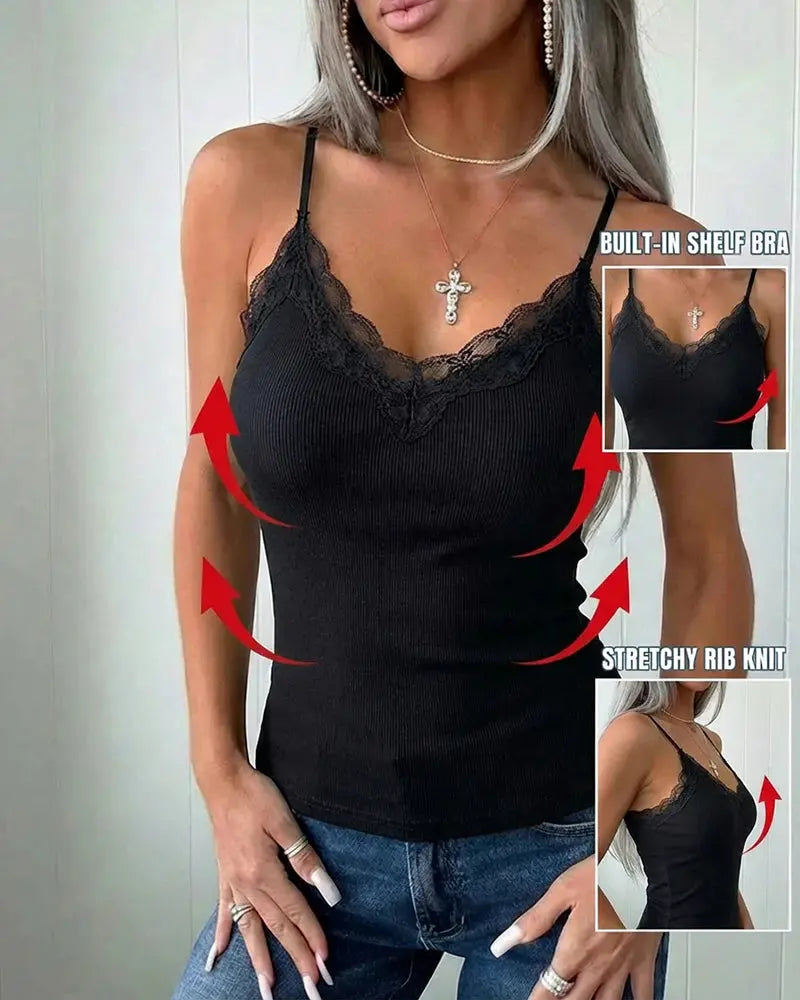 French-Inspired Camisole with Built-In Bra