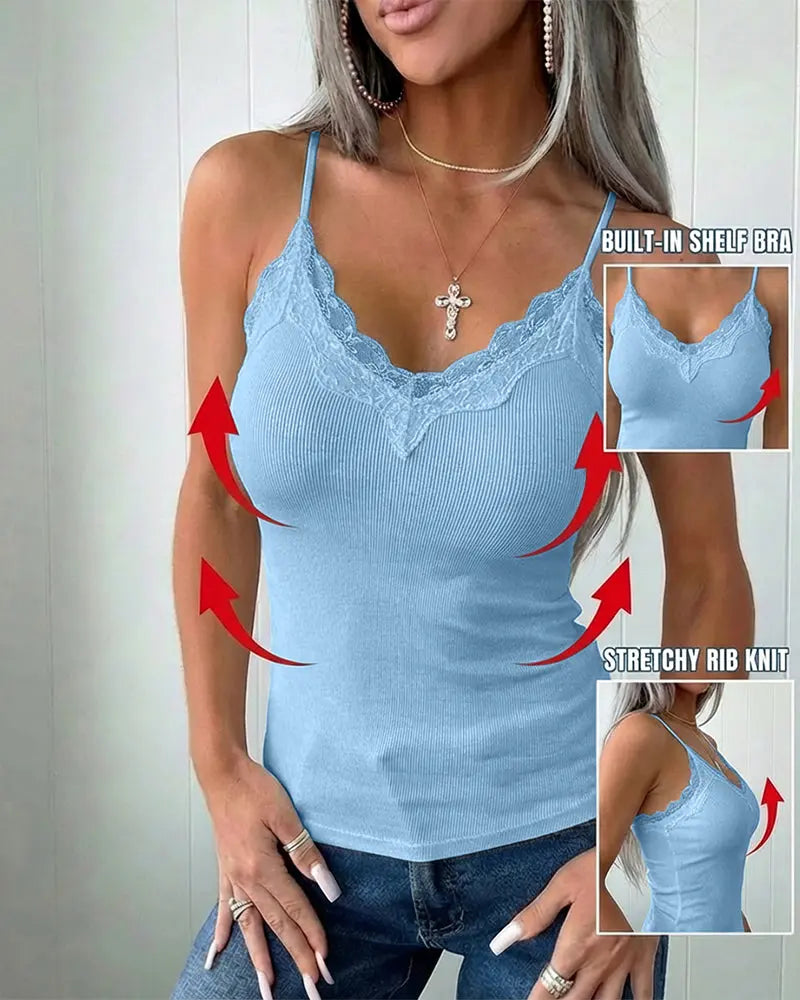 French-Inspired Camisole with Built-In Bra
