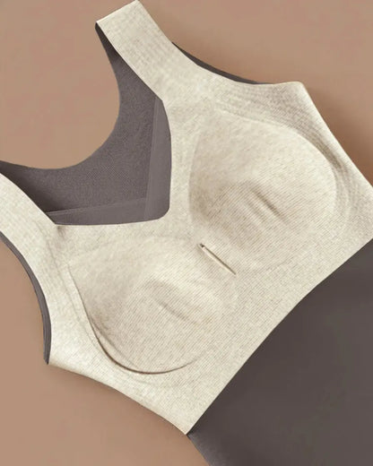 Sheer Mesh V-Neck Tank with Built-In Bra