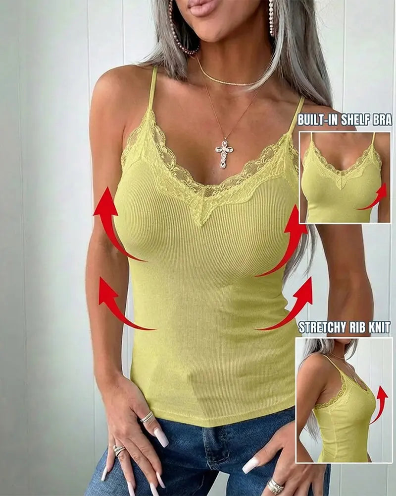French-Inspired Camisole with Built-In Bra