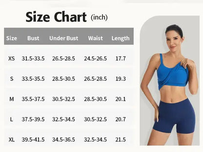 Ribbed Backless Workout Tank Top with Built-In Bra