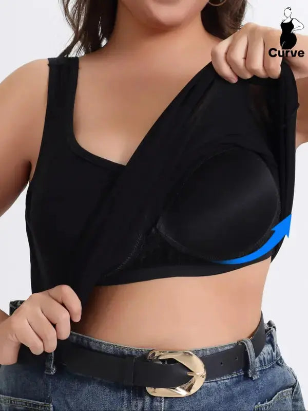 Plus Size Sculpt Tank with Built-In Bra