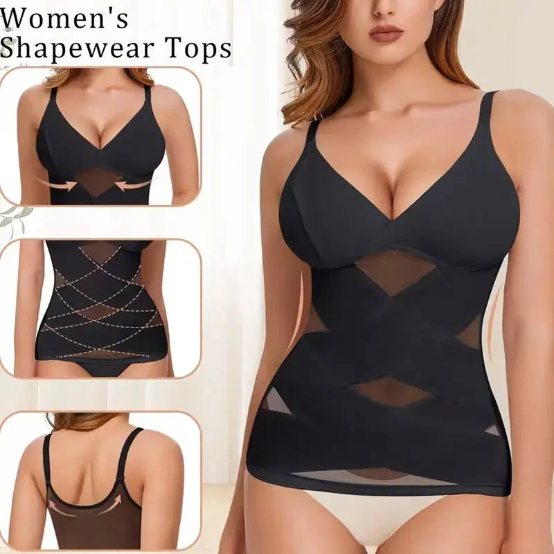 Tummy Control Camisole with Built-In Bra